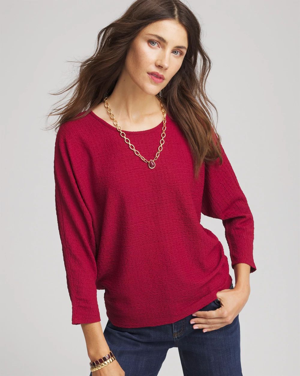 Textured Tapered-Hem Top | Chico's